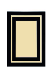 Conceptum Alfombra de Pasillo Black Frame Multicolor 80 x 150 cm